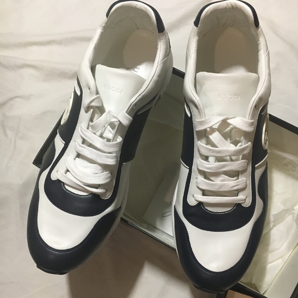 Gucci Sneakers Size 13 Navy Blue - Picture 12 of 16